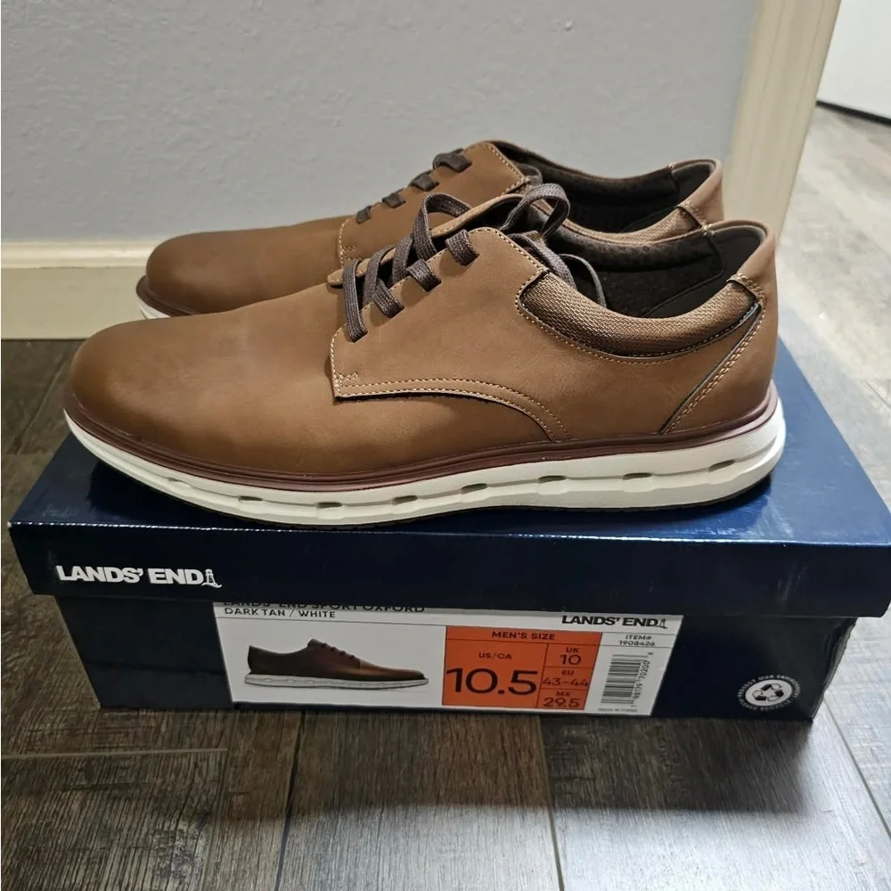 Lands' End Men's Tan Sport Oxford Shoes